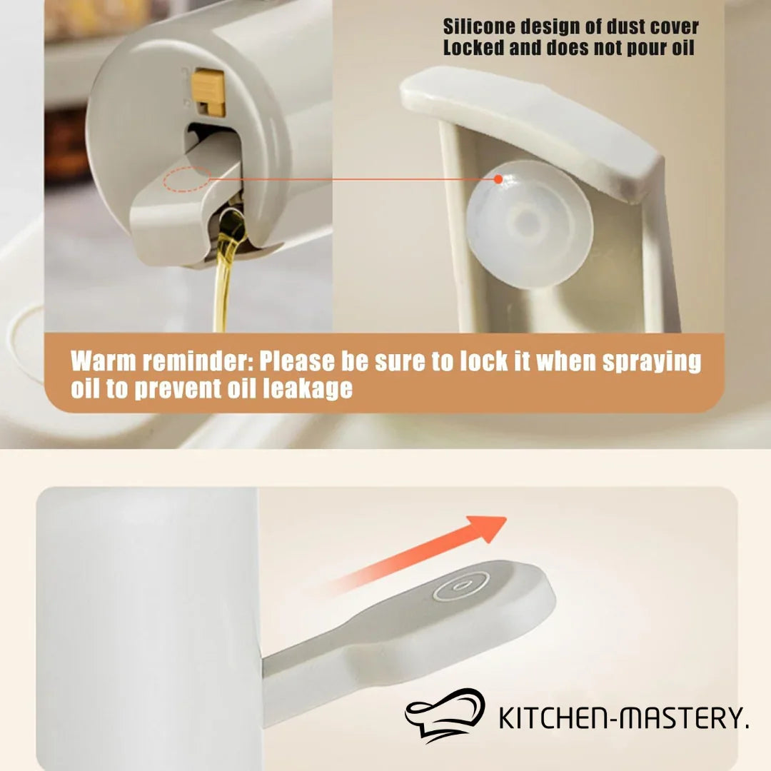 2 in 1 Oil Sprayer & Dispenser Bottle – Olive Oil & Vinegar Mister for Cooking, BBQ, Baking & Air Fryer Use - Kitchen-Mastery