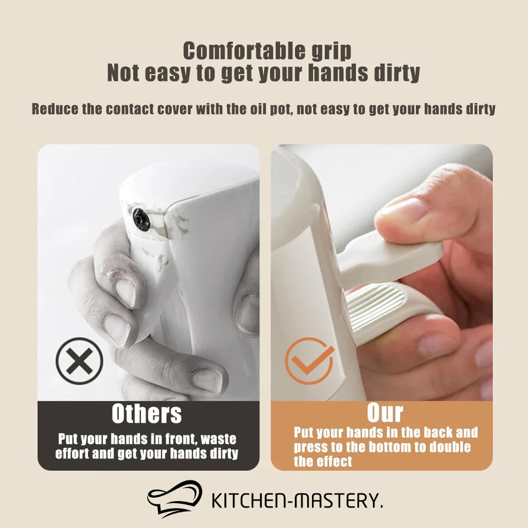 2 in 1 Oil Sprayer & Dispenser Bottle – Olive Oil & Vinegar Mister for Cooking, BBQ, Baking & Air Fryer Use - Kitchen-Mastery